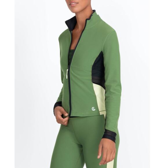 NWT Johnny Was Calme Endurance Mesh Full Zip Jacket XL Green Athletic Activewear - Picture 16 of 16